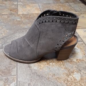 Open toe booties size 9